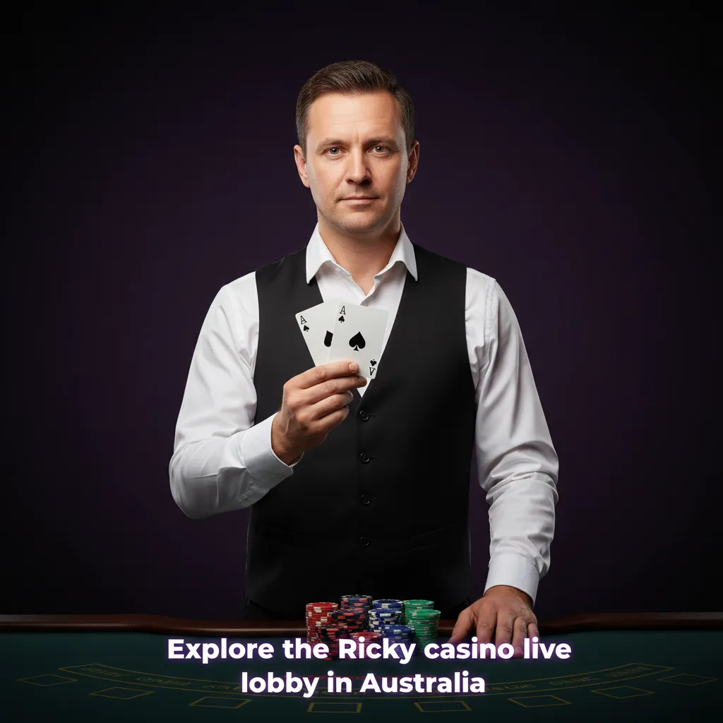 Ricky casino AU live lobby showing roulette, blackjack, baccarat, poker, and game-show tiles streamed from pro studios.
