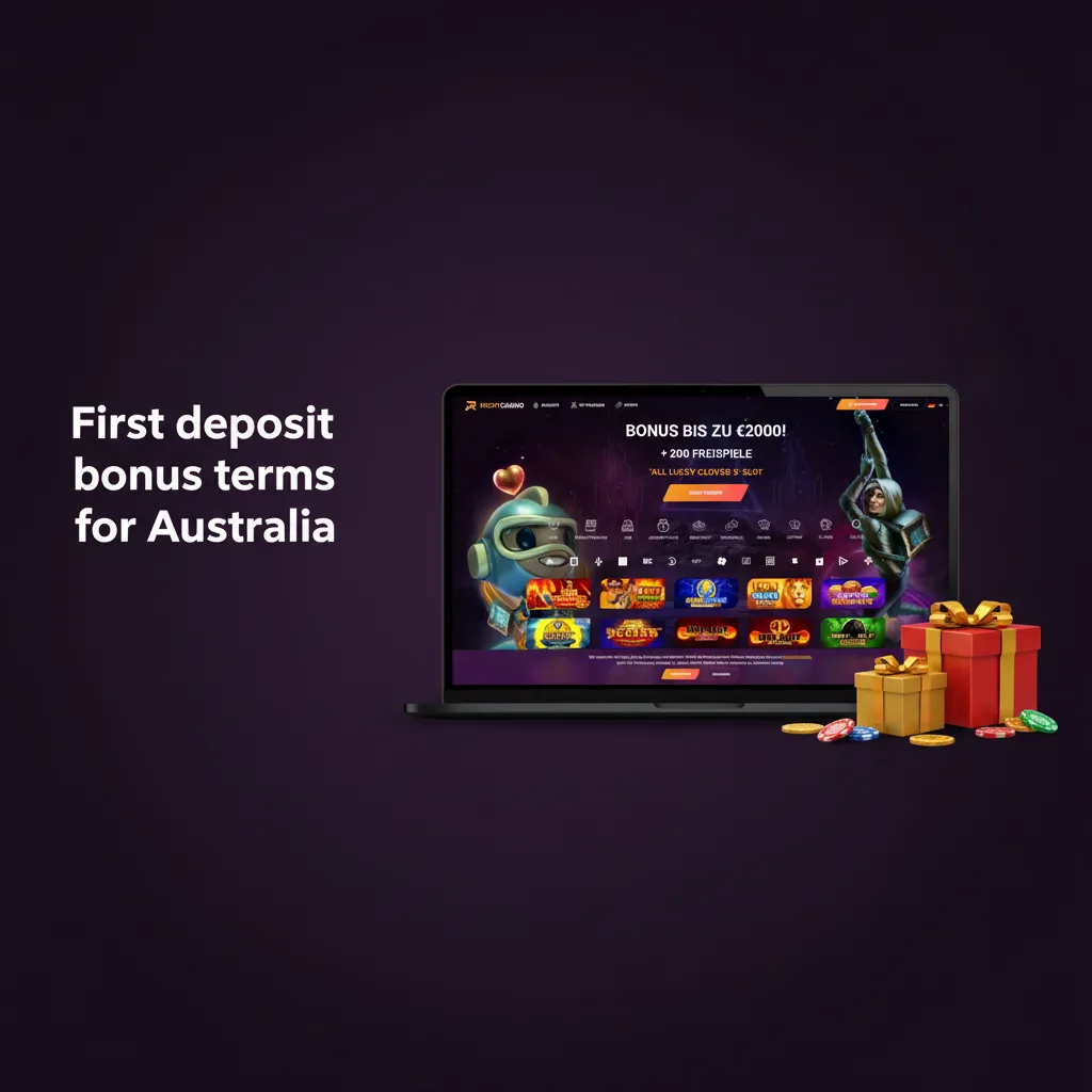 AU first deposit: 100% to AU$7,500 or 2,400 USDT + 550 FS; min AU$20; 40x bonus, 35x FS in 7 days; casino slots & tables only