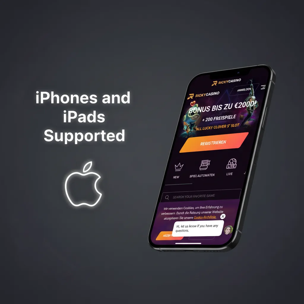 Ricky casino PWA supported: iPhone 8 and newer; iPad 9th/10th, Air 4/5, Pro 11-inch; iPod touch 7th gen.