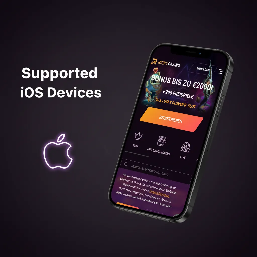 Supported iOS devices: iPhone 8–15, XR/XS, SE (2020/2022), iPad 7th+, Air 3rd+, Pro 2018+. Requires iOS 12+.