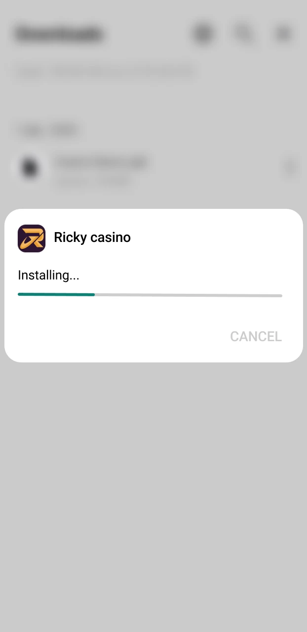 Install the Ricky casino Android app to start playing.