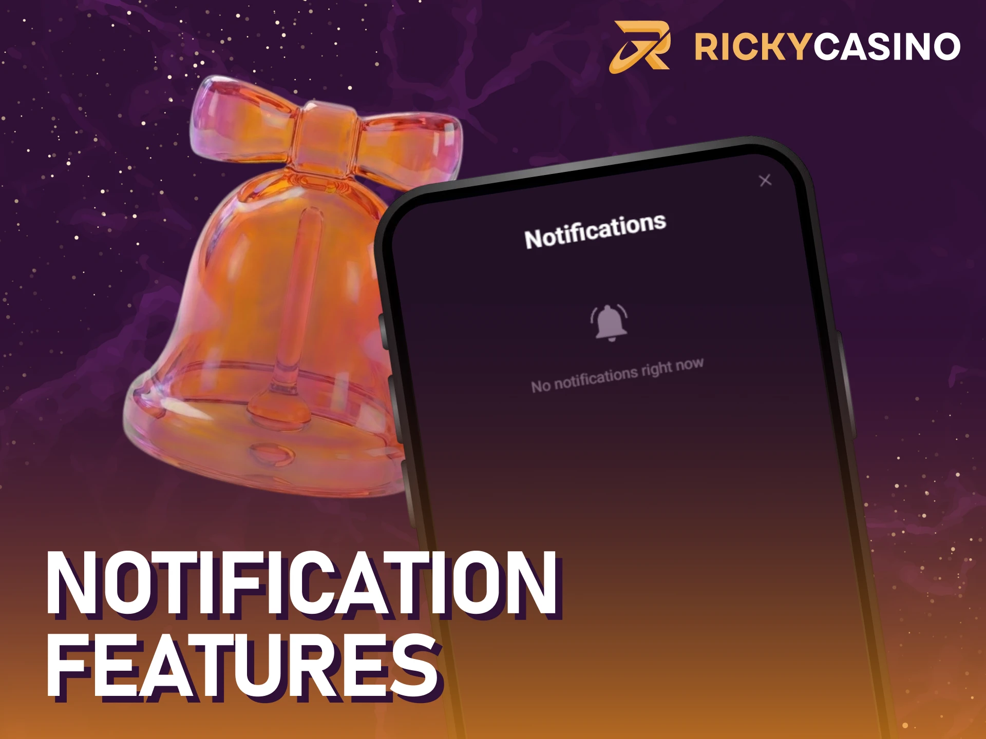 Turn on notifications in the Ricky casino Android app.