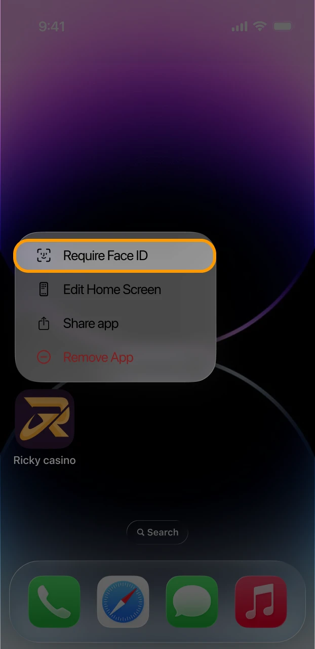 Set your preferences inside the Ricky casino app in Australia.