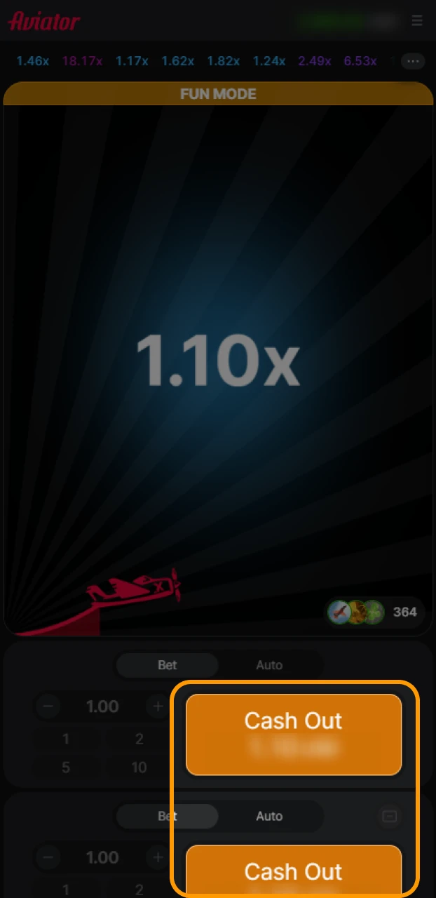 Place your bets and cash out early in Aviator at Ricky casino.