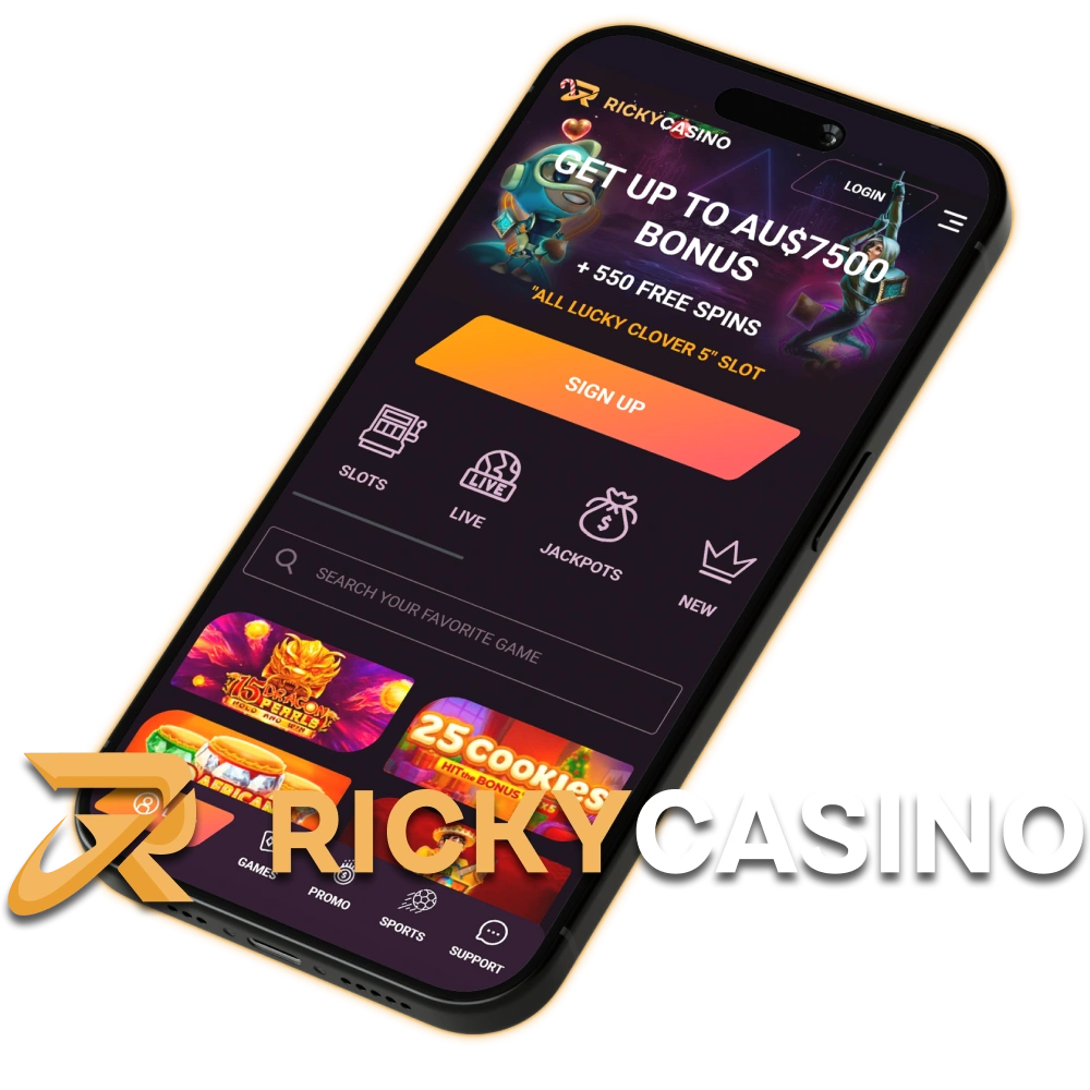 Get the Ricky Casino iOS app for a seamless betting experience on iPhone.