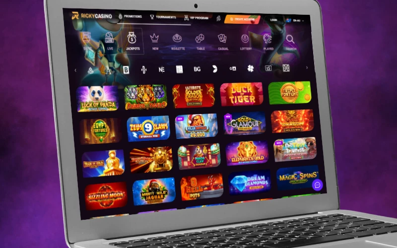 Hit the big jackpots at Ricky casino.