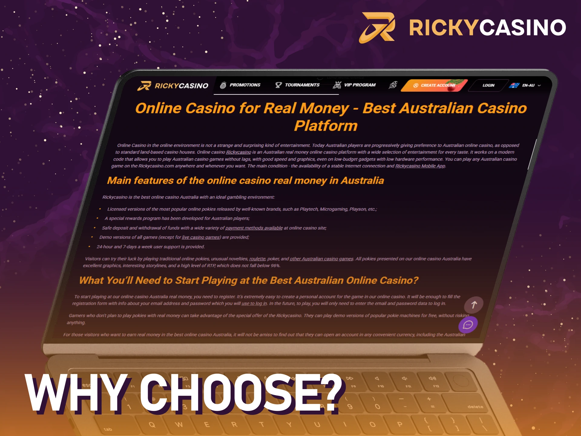 Discover why players choose Ricky casino for online gaming in Australia.