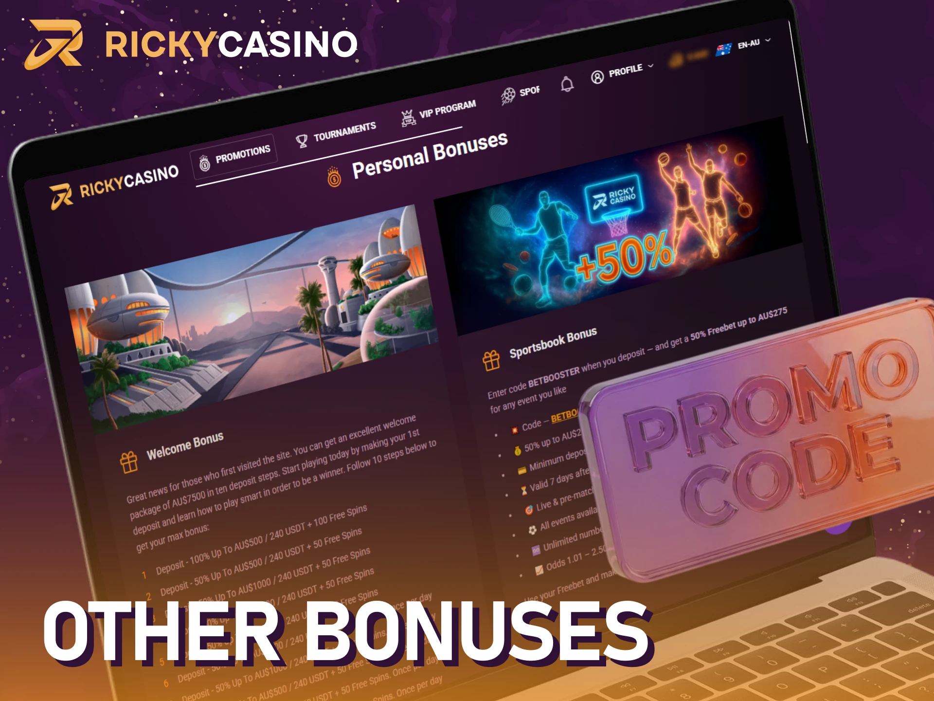 Explore other bonuses and rewards available for your Ricky casino.