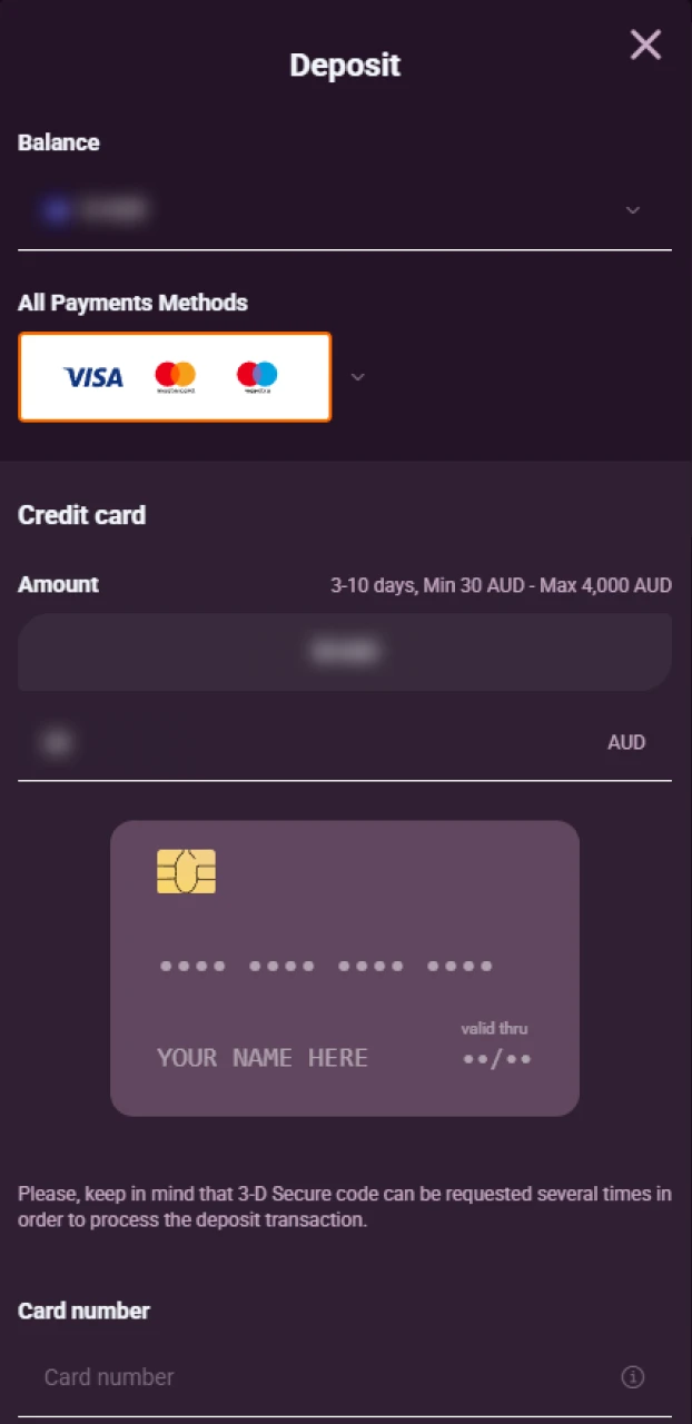 Add funds to your balance to prepare for the Ricky casino bonus code.