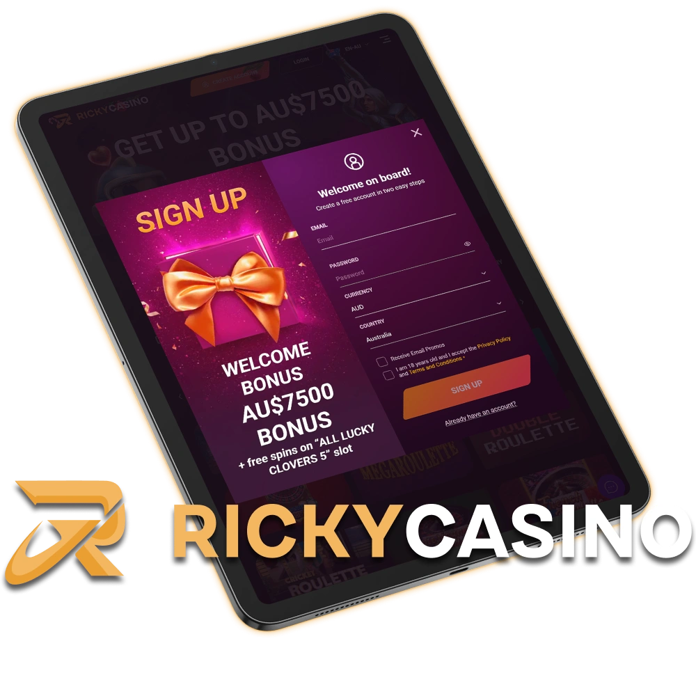 Complete your Ricky Casino Registration today to unlock exclusive member benefits.