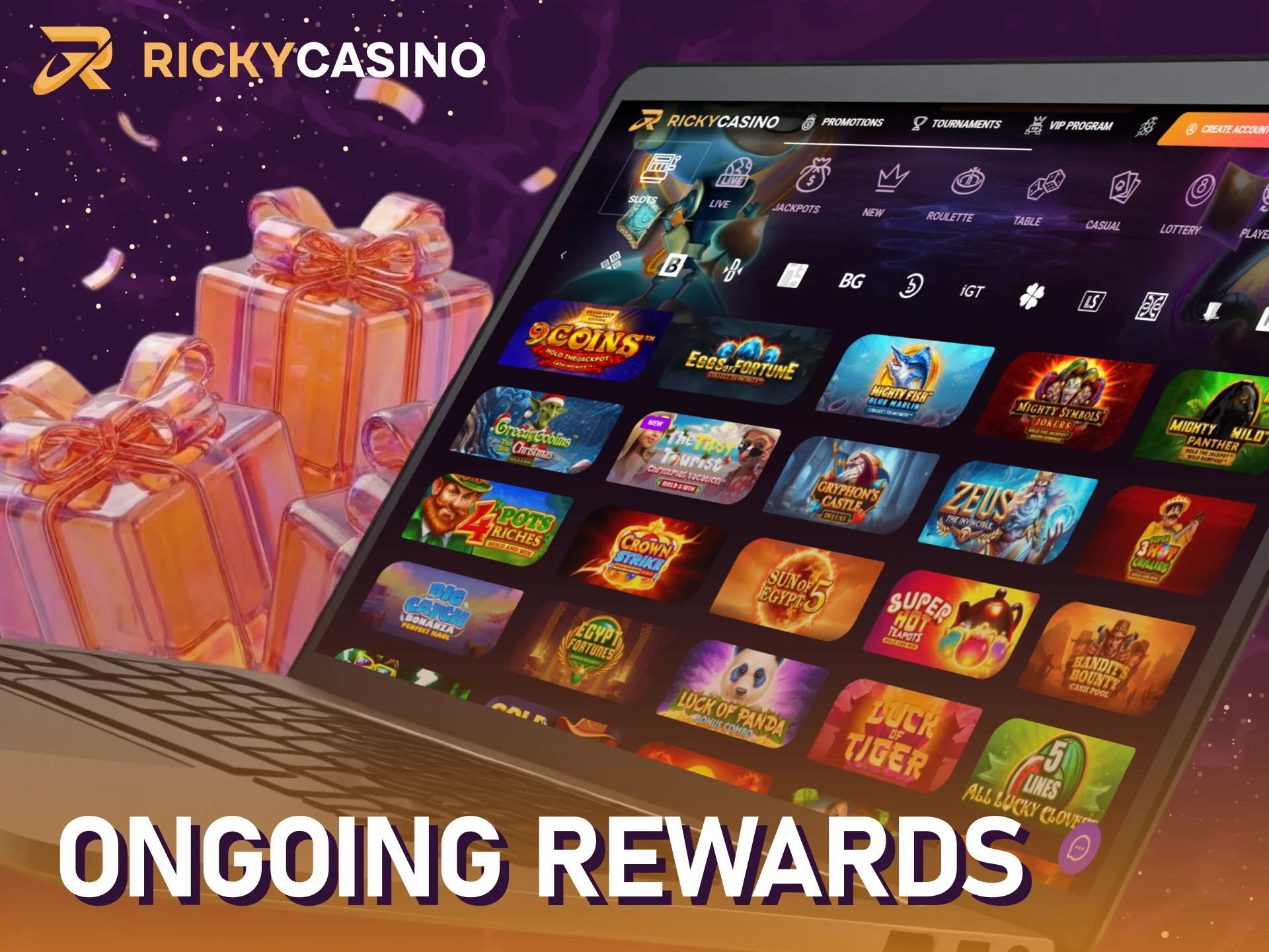 Claim your Ricky casino slots ongoing rewards and keep winning every day.