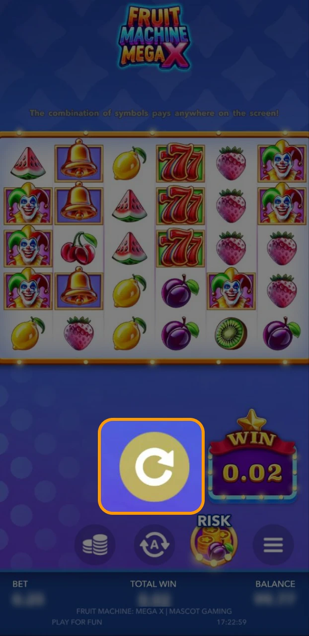 Start the round to activate unique features within Ricky casino slots.