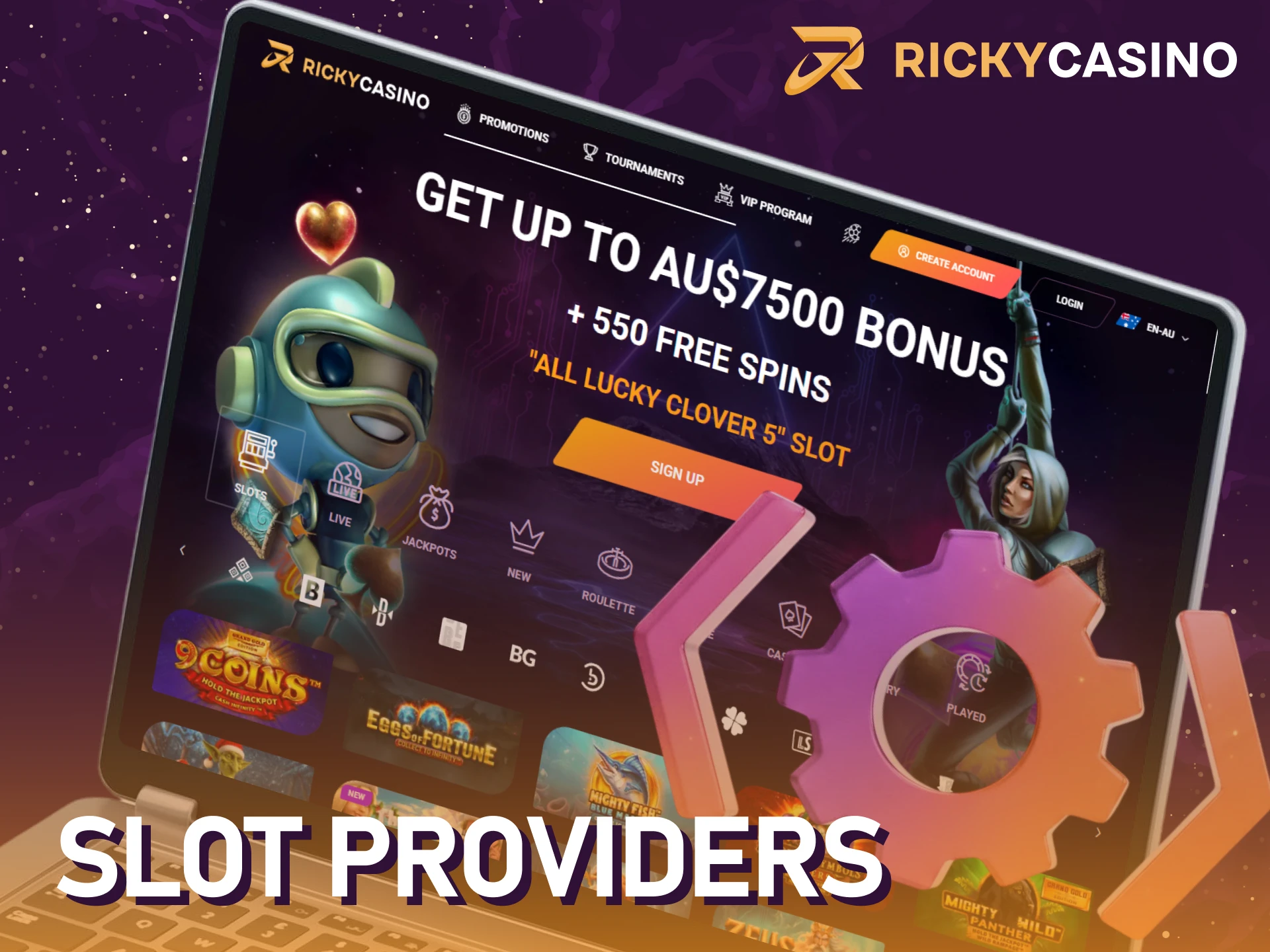 Explore top-tier Ricky casino slots providers that offer the best software.