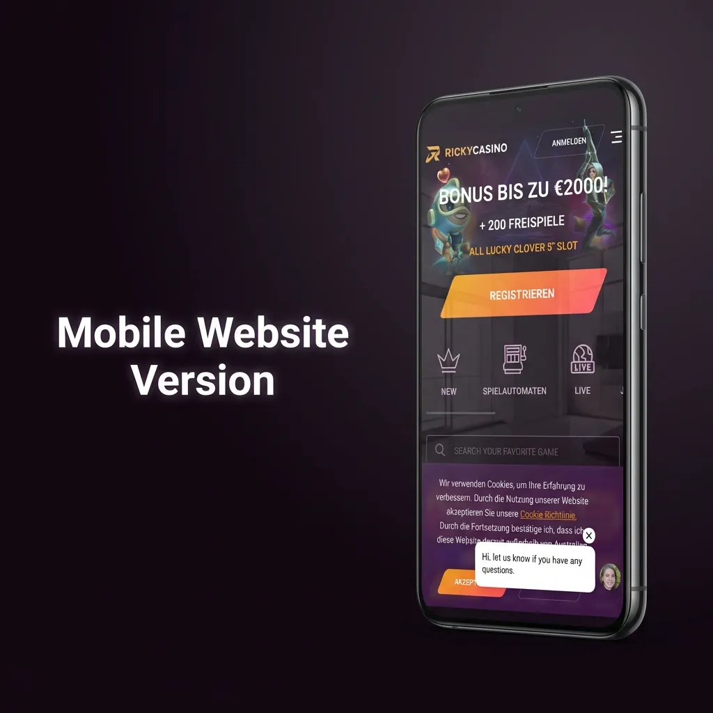 Mobile casino site showing responsive design across devices with fast loading and biometric login options