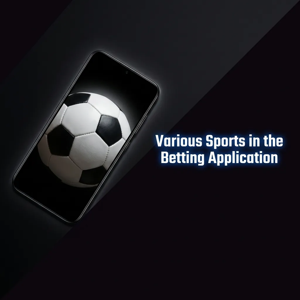 Betting app interface showing multiple sports options including football, basketball, tennis, and eSports available for wagering